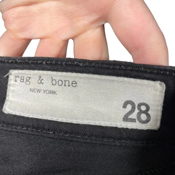 Rag and Bone Nina High Rise Skinny Black Jeans Denim Size 28 - Picture 9 of 12